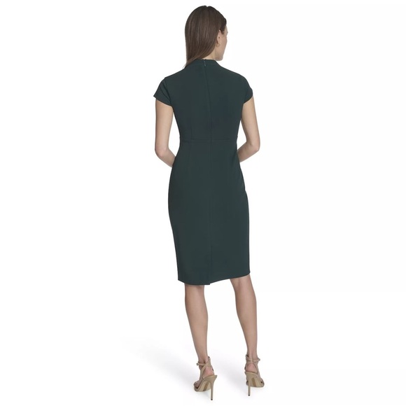 Andrew Marc Dark Green Cap Sleeve Midi Dress | Workwear | NWT - Picture 5 of 8